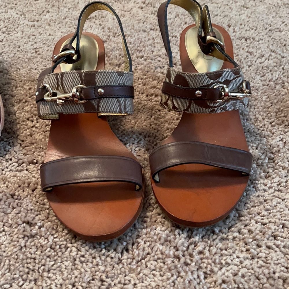 Coach wedge sandals